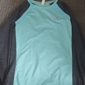 Under Armour Blue and Dark Grey Cold Gear Shirt